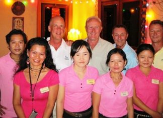 Tuesday’s top four with the staff at the Relax Bar.